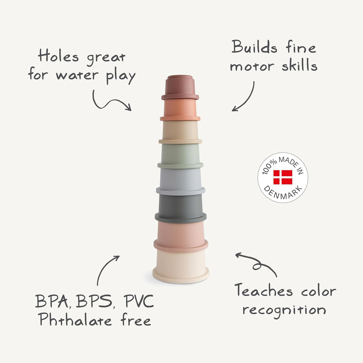 Mushie Stacking Cups - Original