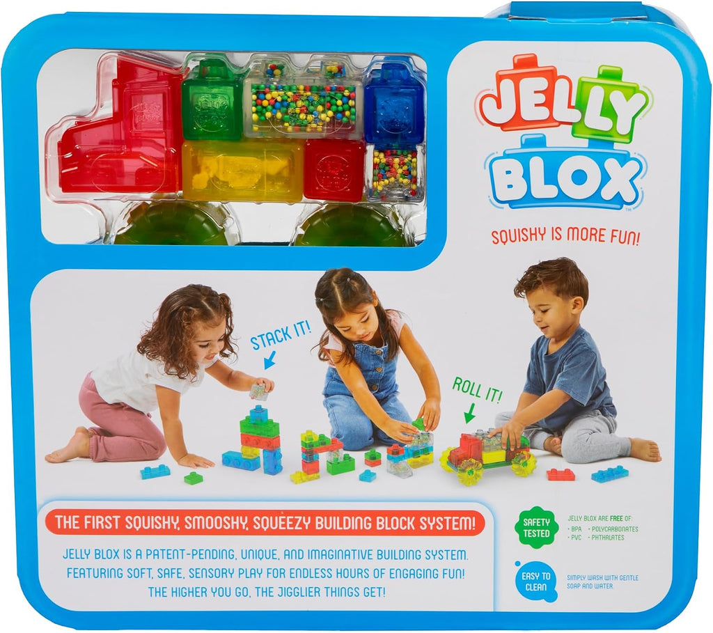 Jelly Blox Vroom Truck Kit-35 Blocks, Sensory Building Blocks